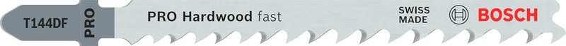 BOSCH Professional Jigsaw Blades T 144 Df, Speed For Hardwood, Blade Length 100Mm, Suitable For Ground Hardwood And Softwood (5-50 Mm), All Types Of Laminates, Pack Of 5 - Image 1