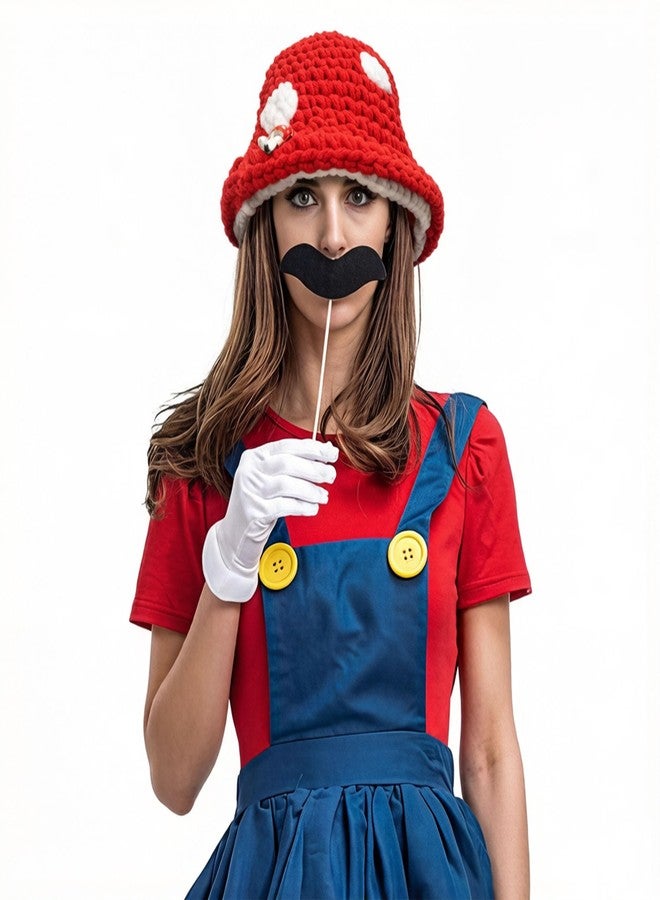 CosInStyle Festival Plush Mushroom Hat, Costume Accessory for Carnival, Halloween, Cosplay, Role Play, Stage Performance (Red) - Image 4