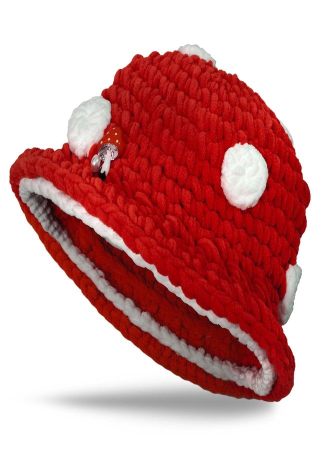 CosInStyle Festival Plush Mushroom Hat, Costume Accessory for Carnival, Halloween, Cosplay, Role Play, Stage Performance (Red) - Image 5