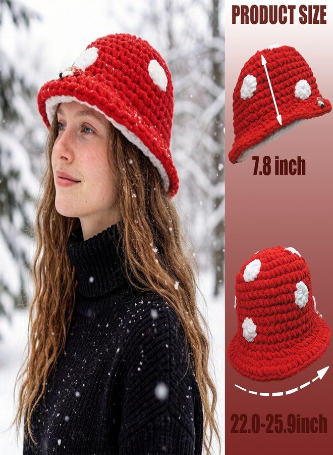 CosInStyle Festival Plush Mushroom Hat, Costume Accessory for Carnival, Halloween, Cosplay, Role Play, Stage Performance (Red) - Image 3