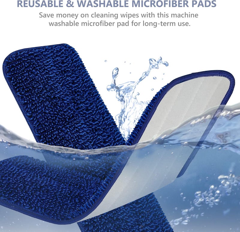 TRAV-ROUND Spray Mops for Floor Cleaning, Microfiber Wood Floor Mop with 5 Reusable Washable Pads for Dry Wet Cleaning on Hardwood Laminate Wood Ceramic Vinyl Tile - Image 4
