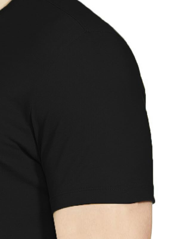 INDISSH Size Printed T-Shirt 100% Cotton Half Sleeve Unisex - RNM-POCPAN-BLK-M - Image 5