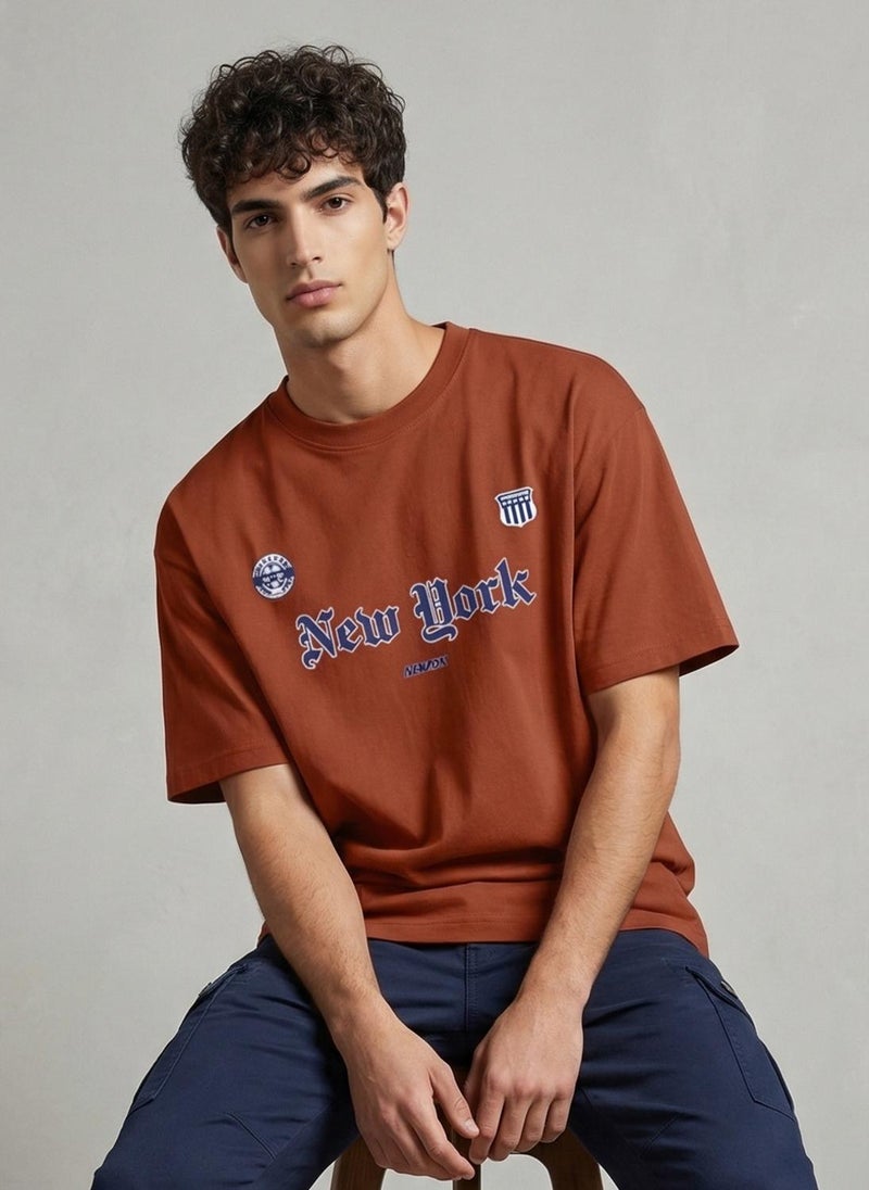 NOBERO Men Oversized Printed T-shirt - Image 2