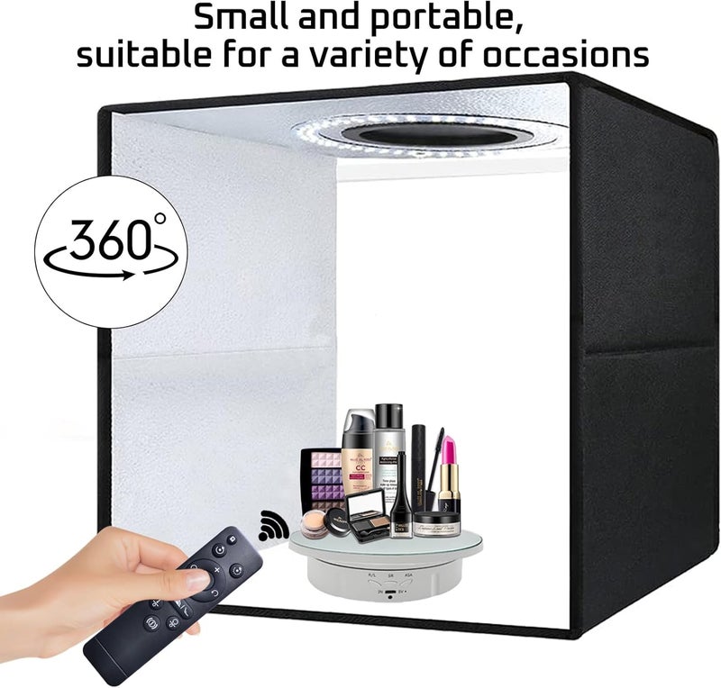 JAYEGT 2 in 1 Motorized Rotating Display Stand with Mirror Replacement Cover，Max 22lbs Load , 360 Degree Electronic Turntable Display Stand for Photography Products Shows, Jewelry, Watch, 3D Models, - Image 5