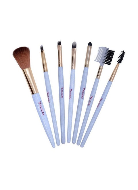 7Pcs Makeup Brush Set Uses For, Eye Shadow, Eyeliner Brush, Foundation Brush, Brow Brush, Nose Shadow Brush, Eyelash Comb, Eyelash Brush And Beauty Tool (Assorted) (685)