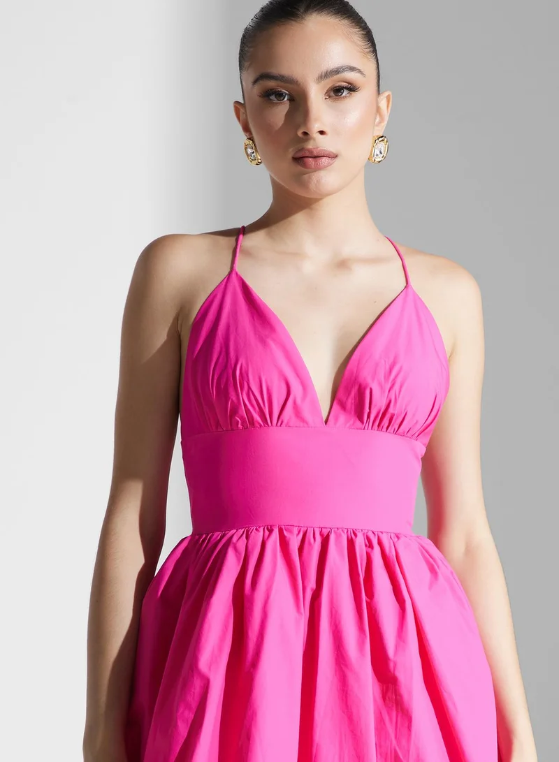 True Decadence Strappy V-Neck Tiered Dress