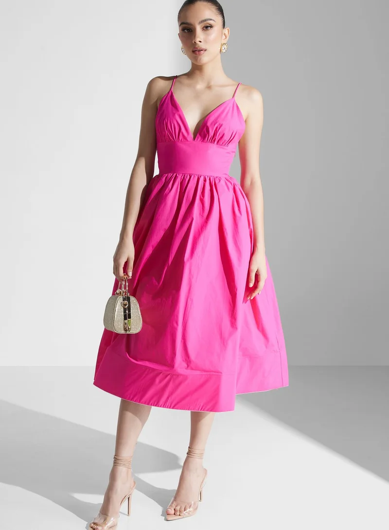 True Decadence Strappy V-Neck Tiered Dress