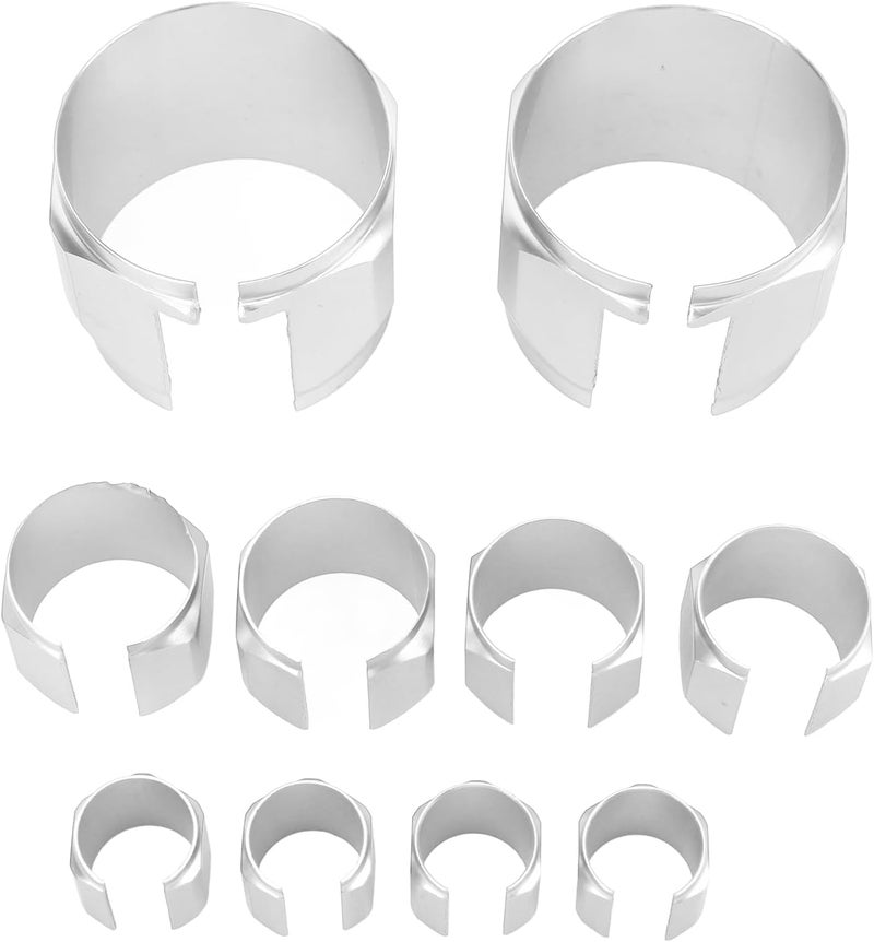 Stainless Steel Dress Up Hose Cover Kit, Radiator Hose Sleeving Set, Extreme Heat Flexible Stainless Steel Hose Cover for Vehicle Engine Bay Protection (Silver) - Image 2