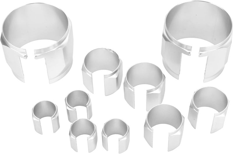 Stainless Steel Dress Up Hose Cover Kit, Radiator Hose Sleeving Set, Extreme Heat Flexible Stainless Steel Hose Cover for Vehicle Engine Bay Protection (Silver) - Image 4
