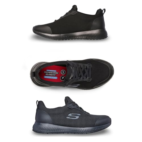 SKECHERS حذاء سكيشرز للنساء من مجموعة سكواد لخدمة الطعام، أسود، 5 - Image 2