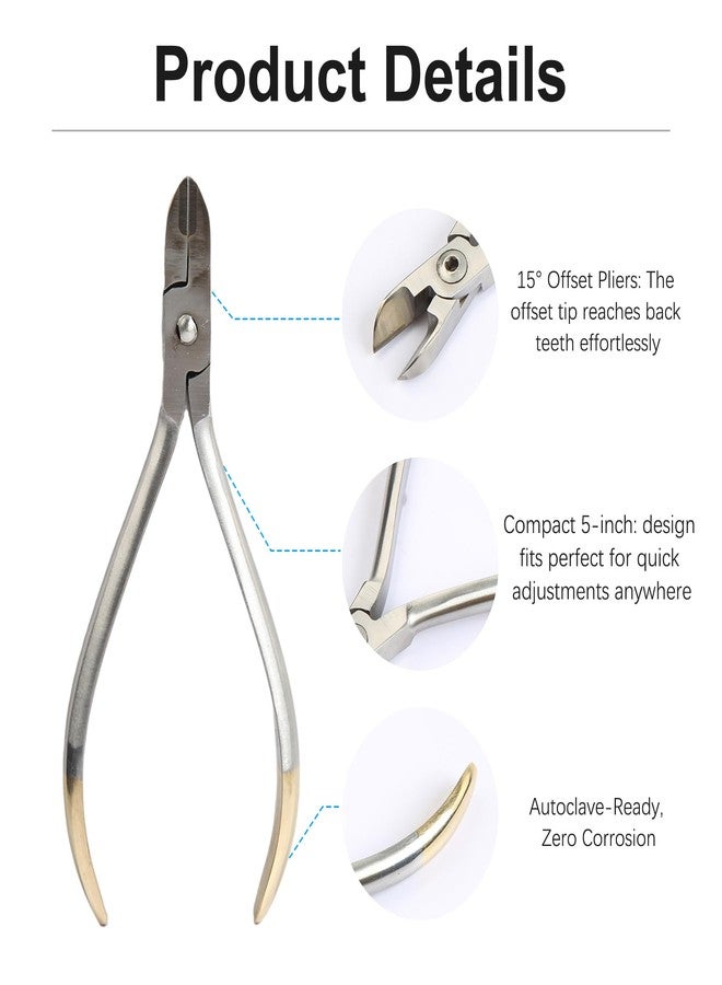 Kouyot Dental Thin Wire Cutting Plier Orthodontic Pliers Stainless Steel Dentists Instrument Tool Small 5" - Image 4