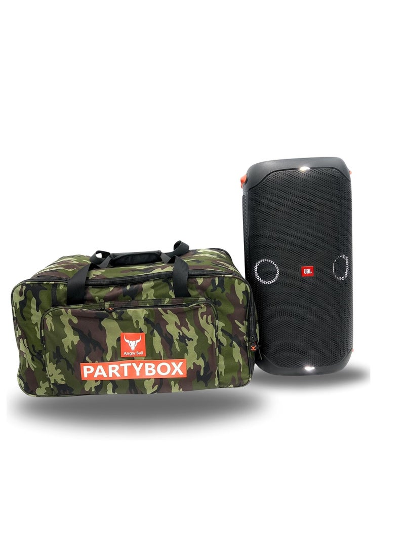 Angry Bull Speaker Bag Safety Storage Case with Handy Strap Travel Bag Compatible for (JBL PARTYBOX 110 BAG ARMY-A) - Image 1