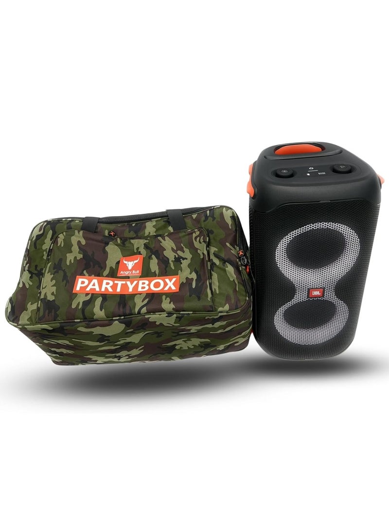 Angry Bull Speaker Bag Safety Storage Case with Handy Strap Travel Bag Compatible for (JBL PARTYBOX 110 BAG ARMY-A) - Image 2