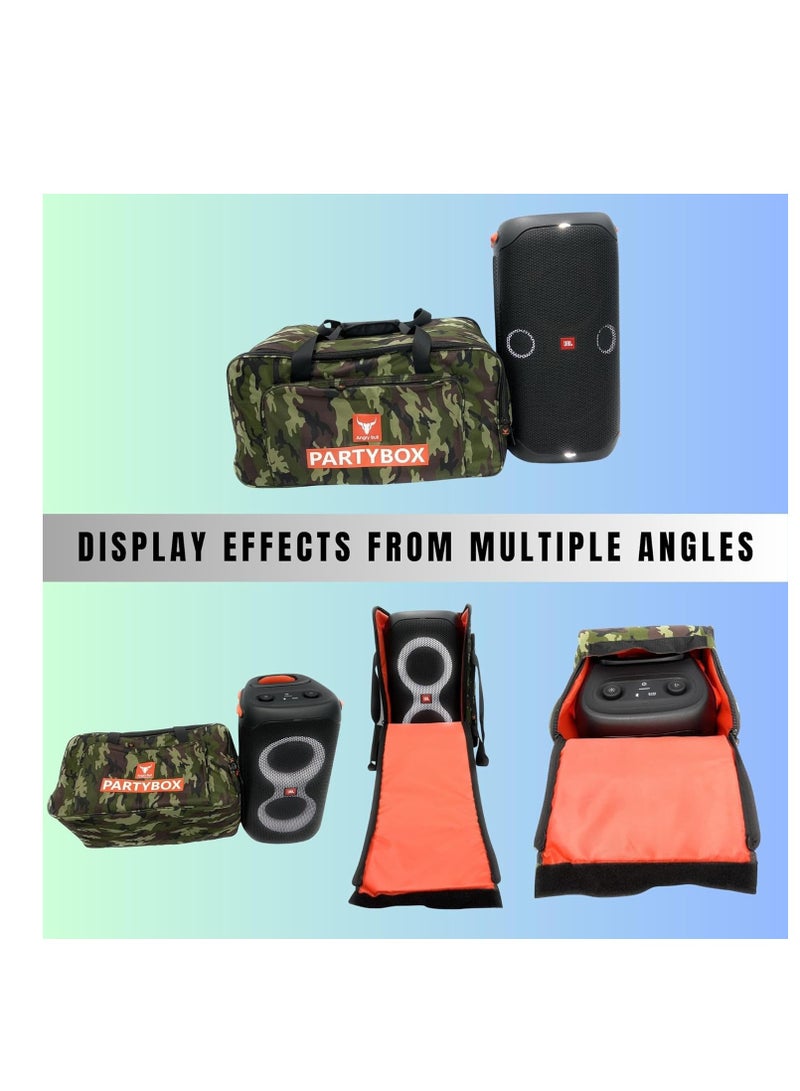 Angry Bull Speaker Bag Safety Storage Case with Handy Strap Travel Bag Compatible for (JBL PARTYBOX 110 BAG ARMY-A) - Image 5