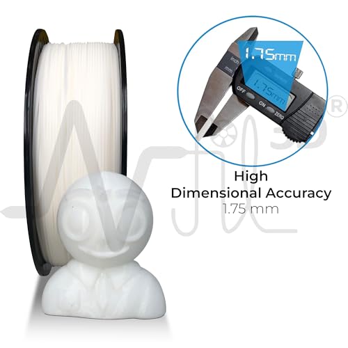 NFIL3D 1KG Net Turbo Finish PLA+ Natural White 3D Printer Filament | Filaments for 3D Printer| 1.75mm| Accuracy +/- 0.015mm | 1000g 3D Filament, 250g Spool, 350g Packaging Weight (Total Weight 1.6KG) - Image 2