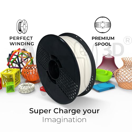 NFIL3D 1KG Net Turbo Finish PLA+ Natural White 3D Printer Filament | Filaments for 3D Printer| 1.75mm| Accuracy +/- 0.015mm | 1000g 3D Filament, 250g Spool, 350g Packaging Weight (Total Weight 1.6KG) - Image 3