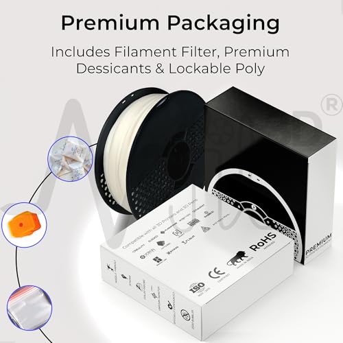 NFIL3D 1KG Net Turbo Finish PLA+ Natural White 3D Printer Filament | Filaments for 3D Printer| 1.75mm| Accuracy +/- 0.015mm | 1000g 3D Filament, 250g Spool, 350g Packaging Weight (Total Weight 1.6KG) - Image 5