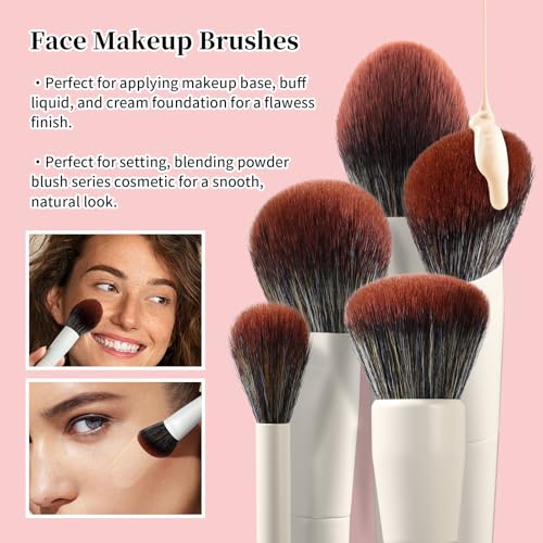 EIGSHOW Makeup Brushes 18Pcs Professional Make Up Brush Set with Lables For Foundation Blush Contour Eyeshadow Eyeliner CrueltyFree Vegan MUA PRO - Image 3