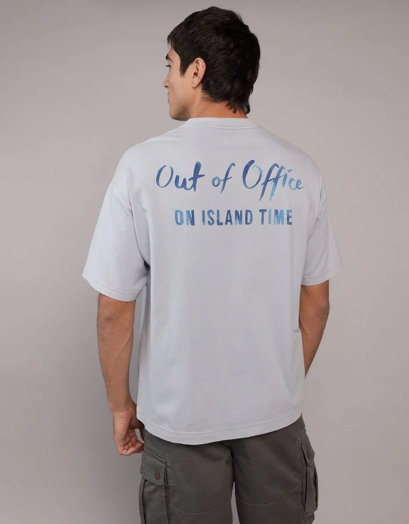 American Eagle  AE Boxy Destination Graphic T-Shirt for Men | Best Price UAE