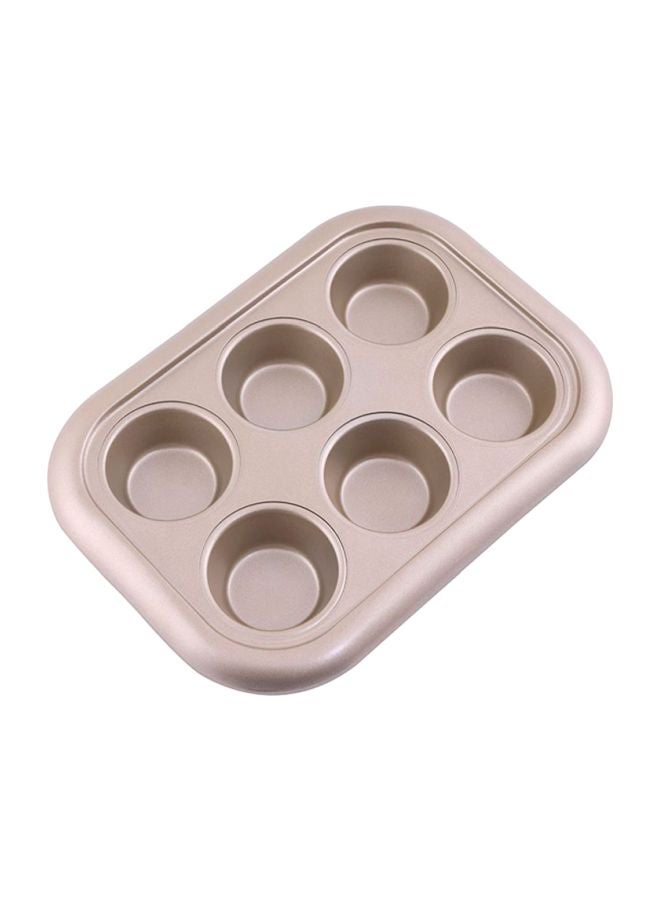 Royalford 6-Cup Muffin Pan Rose Gold - Image 3