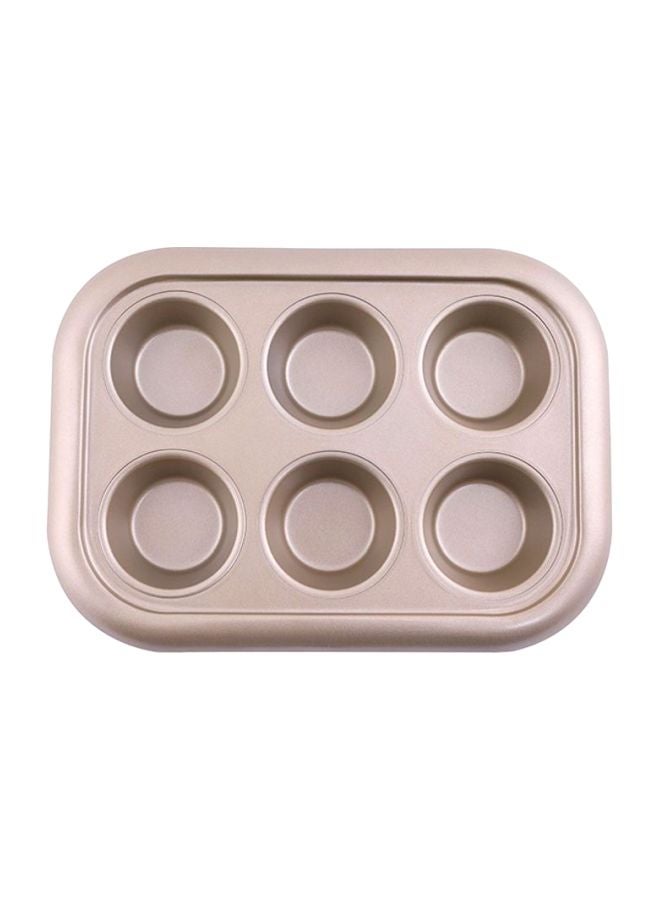 Royalford 6-Cup Muffin Pan Rose Gold - Image 1