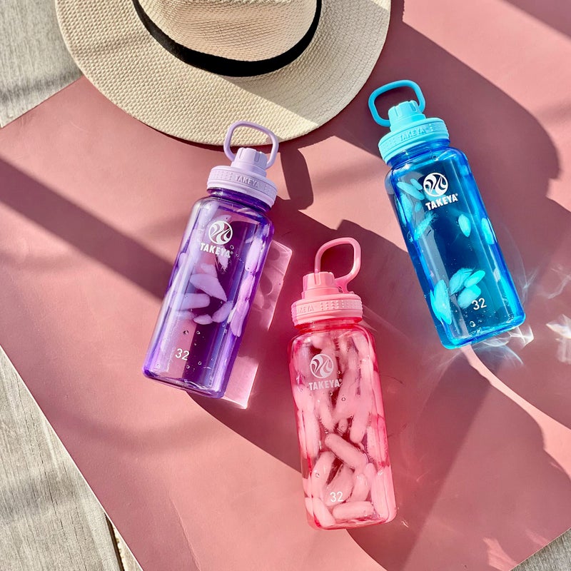 Takeya 885395504056 Tritan Bottle  Spout Lid Breezy Blue 32oz - Image 5