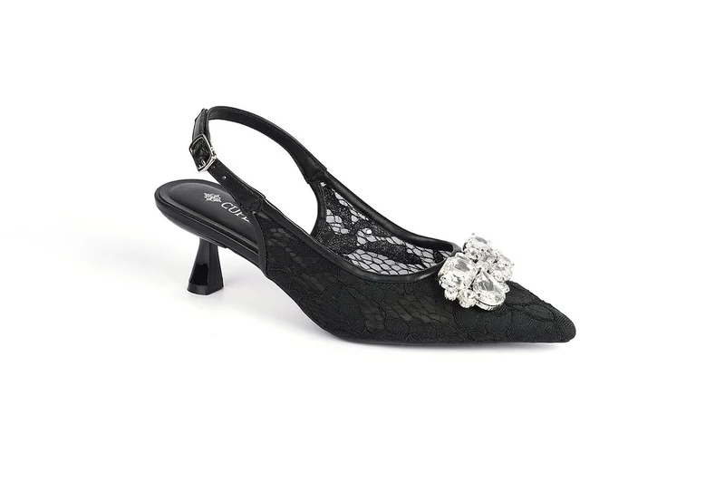 كابلي صنادل كعب نسائية عصرية