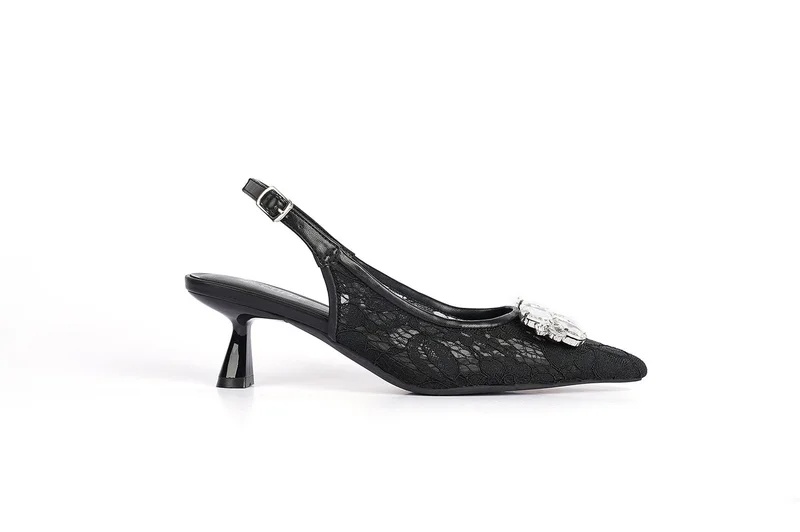 كابلي صنادل كعب نسائية عصرية