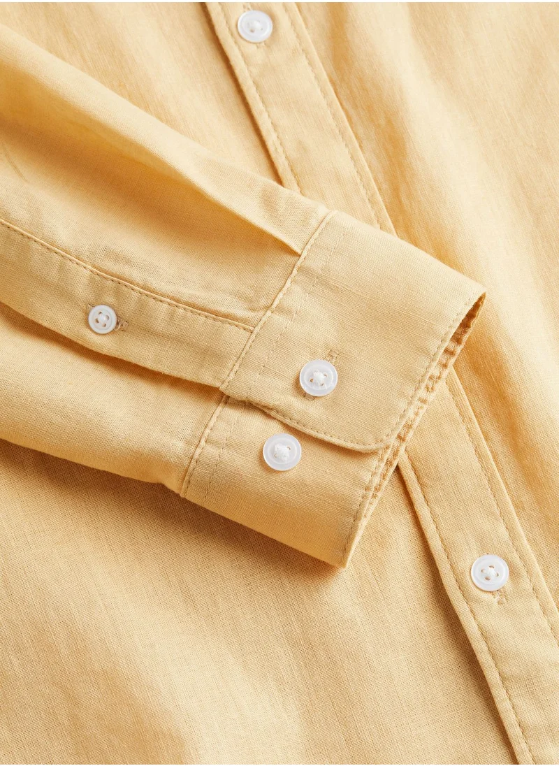 H&M Grandad Collar Regular Fit Shirt