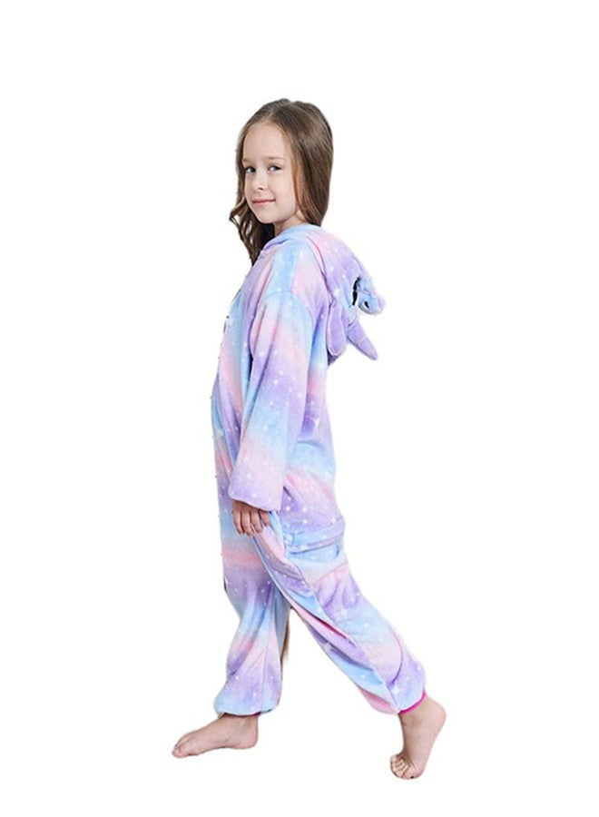 NewPlush Animal Costumes Pajama for Unisex Family School Cosplay Party (6T, Purple Star) - Image 1