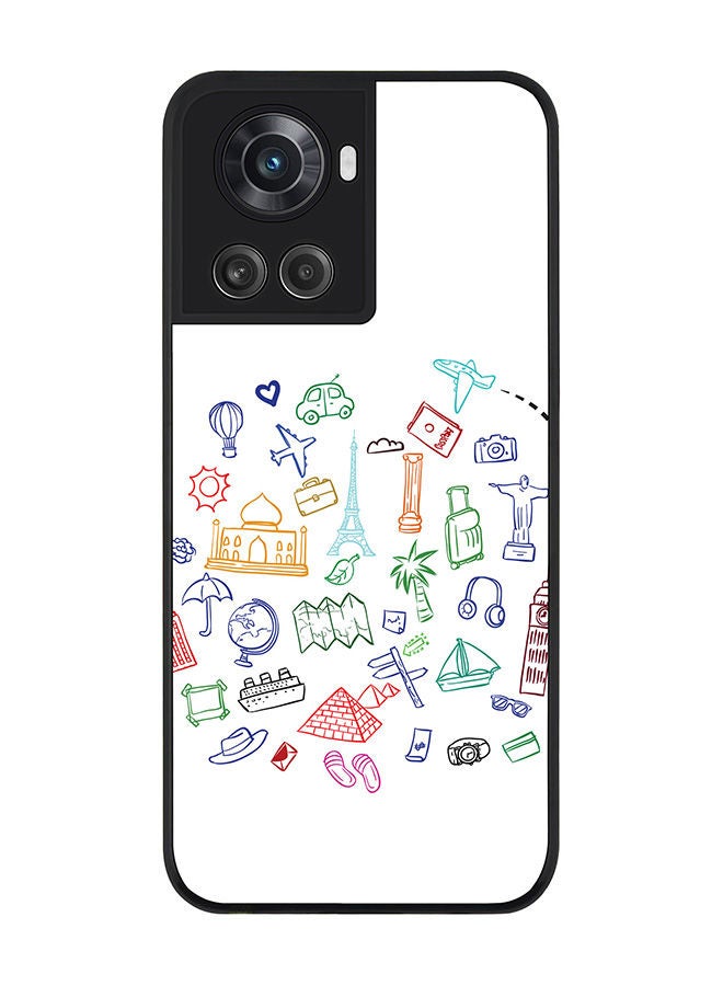 Stylizedd Rugged Black edge case for OnePlus 10R 5G/OnePlus Ace 5G Slim fit Soft Case Flexible Rubber Edges Anti Drop TPU Gel Thin Cover - Traveler - Image 1