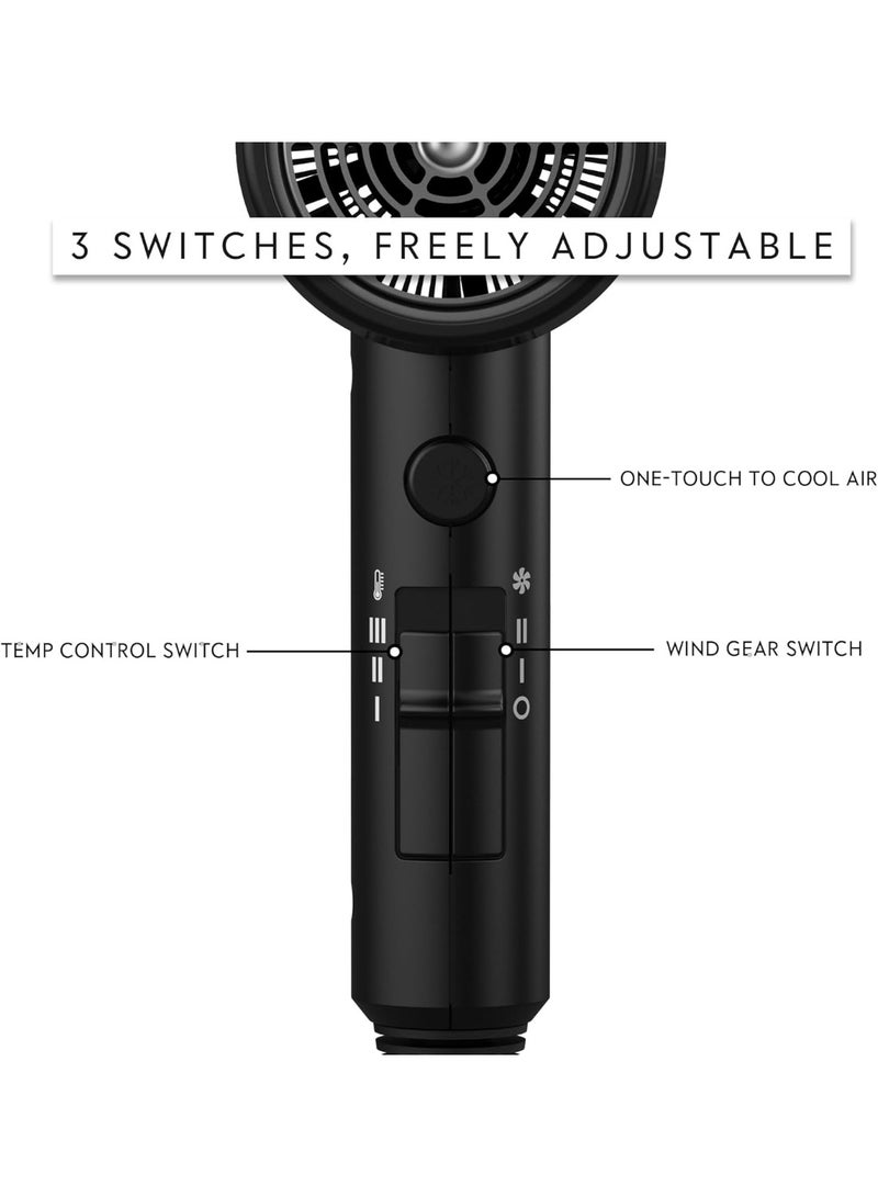 AINA Hair Dryer with Diffuser, Blow Dryer for Women | Advanced Ionic Technology, Ceramic Coating | Cold Shot Features Turbo Heat for Fast Drying and Shine 230V/BS Plug - Image 4