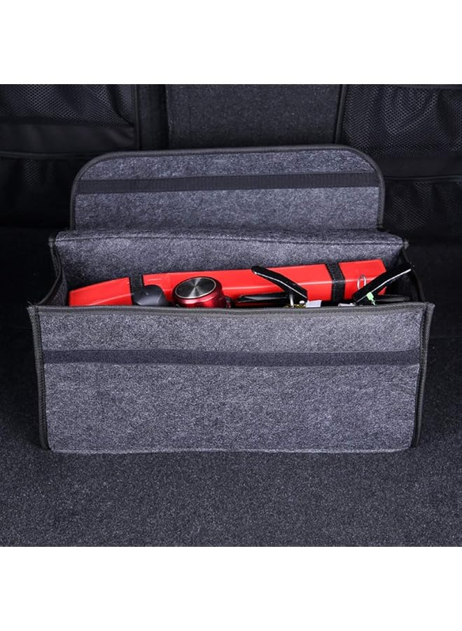 erorex Car Soft Storage Box Trunk Bag Travel Storage Organizer Holder Car Accessories Deep Grey - Image 2