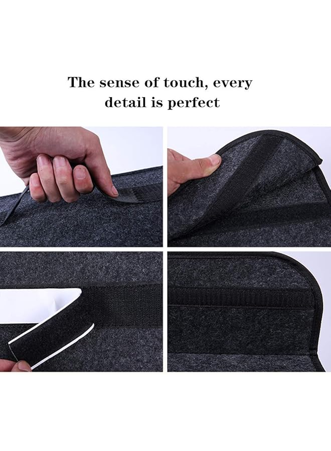 erorex Car Soft Storage Box Trunk Bag Travel Storage Organizer Holder Car Accessories Deep Grey - Image 3