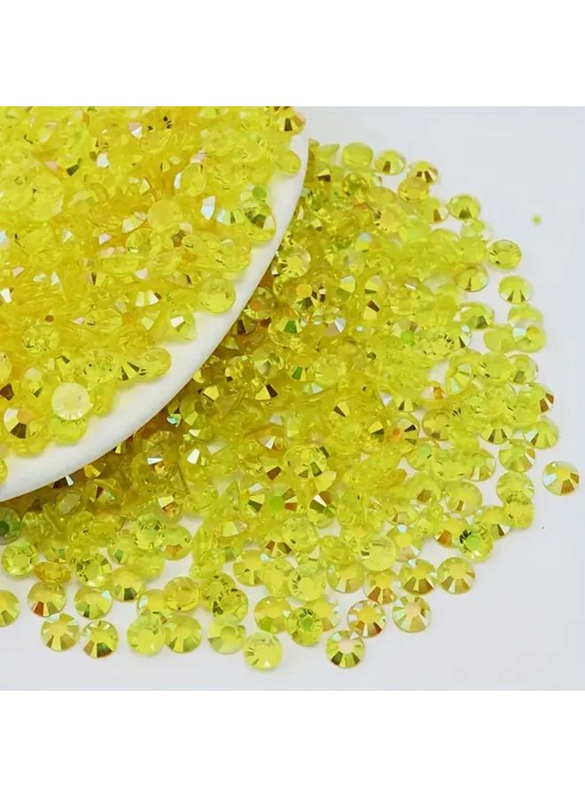 Resin Flat Bottom Drill Topaz AB 6mm 500pcs Suitable For Nail Art Clothing Decoration Handicraft Decoration DIY Bulk Glitter Diamonds - Image 3