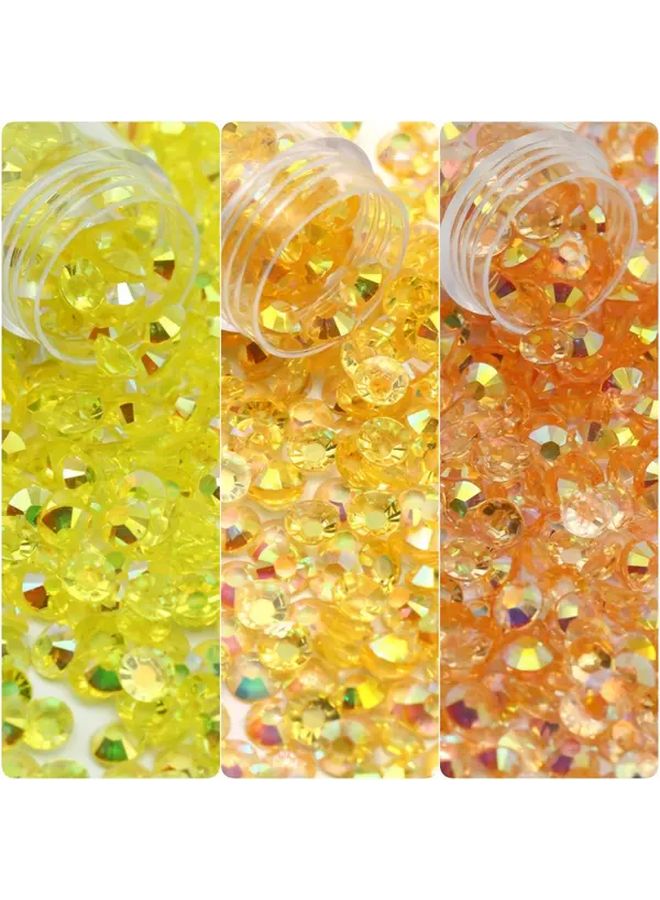 Resin Flat Bottom Drill Topaz AB 6mm 500pcs Suitable For Nail Art Clothing Decoration Handicraft Decoration DIY Bulk Glitter Diamonds - Image 1