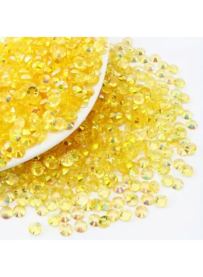 Resin Flat Bottom Drill Topaz AB 6mm 500pcs Suitable For Nail Art Clothing Decoration Handicraft Decoration DIY Bulk Glitter Diamonds - Image 5