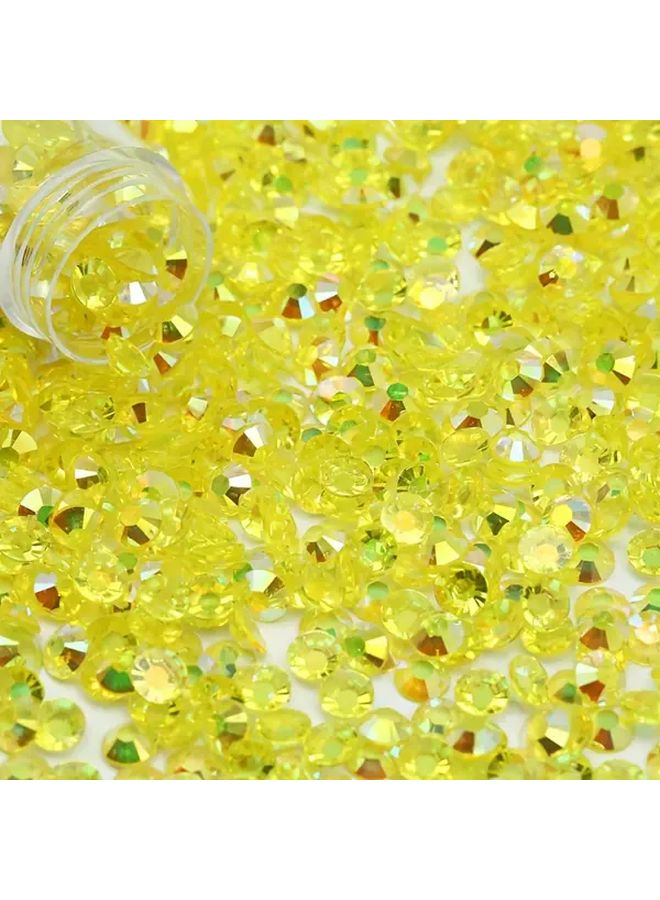 Resin Flat Bottom Drill Topaz AB 6mm 500pcs Suitable For Nail Art Clothing Decoration Handicraft Decoration DIY Bulk Glitter Diamonds - Image 2