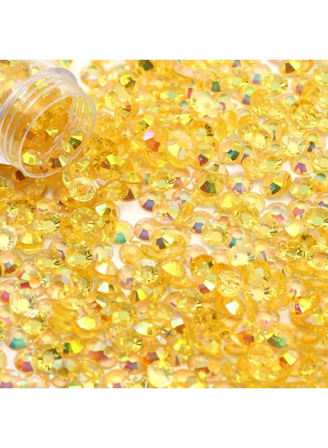 Resin Flat Bottom Drill Topaz AB 6mm 500pcs Suitable For Nail Art Clothing Decoration Handicraft Decoration DIY Bulk Glitter Diamonds - Image 4