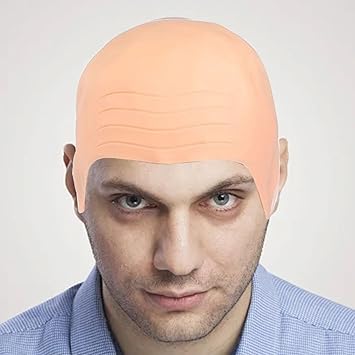 MUNSKT 2 Pcs Latex Bald Cap for Adults with Hairnet Bald Head Wig Cap for Halloween Makeup Cosplay Fancy Dress Cosplay Accessories Nude for Kids Adults Unisex - Image 5