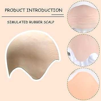 MUNSKT 2 Pcs Latex Bald Cap for Adults with Hairnet Bald Head Wig Cap for Halloween Makeup Cosplay Fancy Dress Cosplay Accessories Nude for Kids Adults Unisex - Image 3