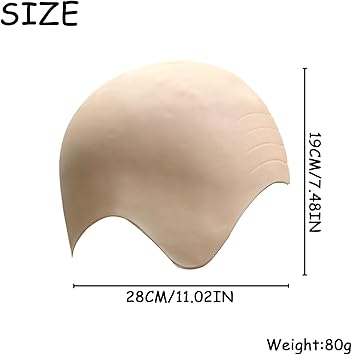 MUNSKT 2 Pcs Latex Bald Cap for Adults with Hairnet Bald Head Wig Cap for Halloween Makeup Cosplay Fancy Dress Cosplay Accessories Nude for Kids Adults Unisex - Image 2