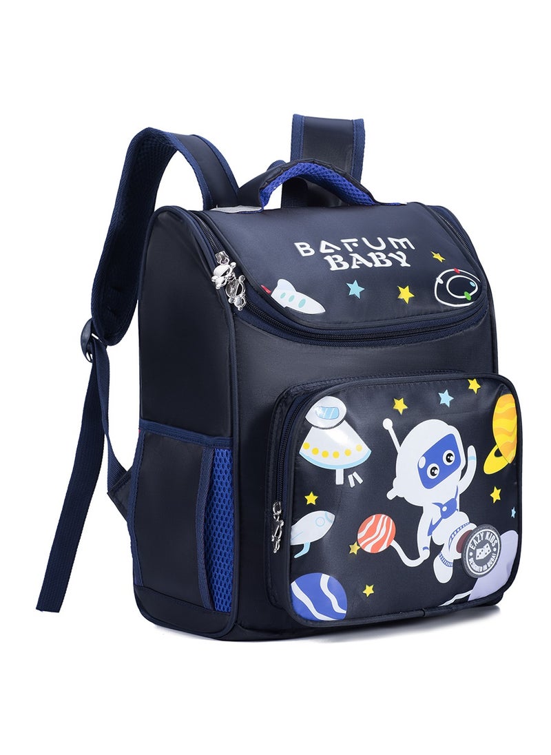 Eazy Kids - Eazy Kids Astronaut School bag with Universal TROLLEY - Blue - Image 1