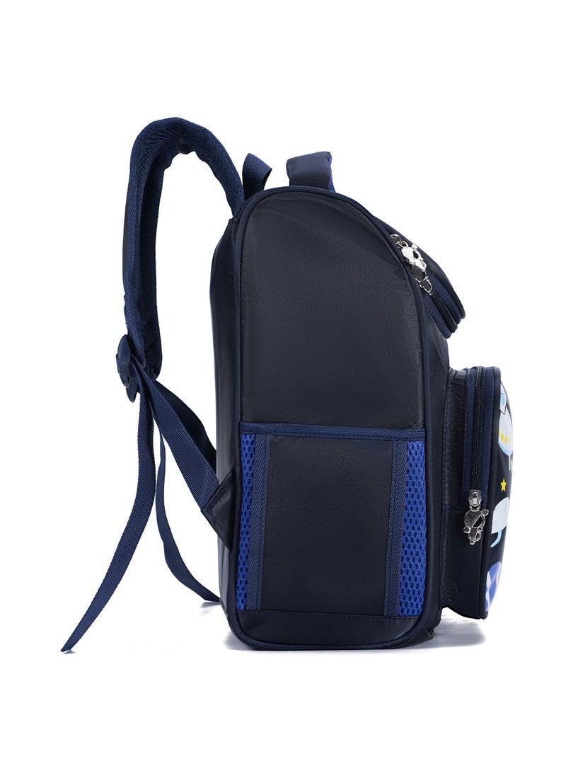 Eazy Kids - Eazy Kids Astronaut School bag with Universal TROLLEY - Blue - Image 1