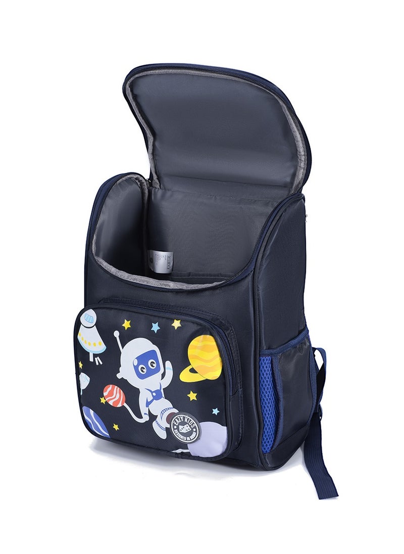 Eazy Kids - Eazy Kids Astronaut School bag with Universal TROLLEY - Blue - Image 1