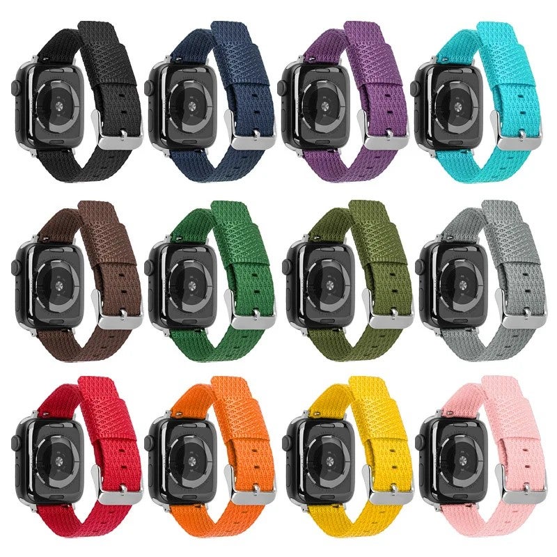 Bluejw Multi-Color Mesh Nylon Replacement Watch Strap for Apple Watch Series 9/8/7/6 – 38mm & 40mm / 42mm & 44mm / 45mm & 49mm Bands, Breathable Lightweight Sport Band - Image 3