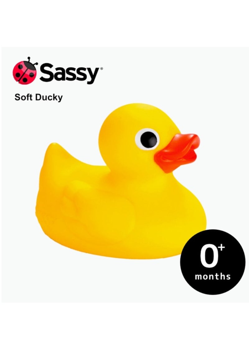 Sassy Cool Water Ducky – Baby Bath Toy with Too Hot Color Indicator, Temperature-Sensitive Safety Feature, Floating Rubber Duck for Fun & Safe Bath Time – 0+ Months