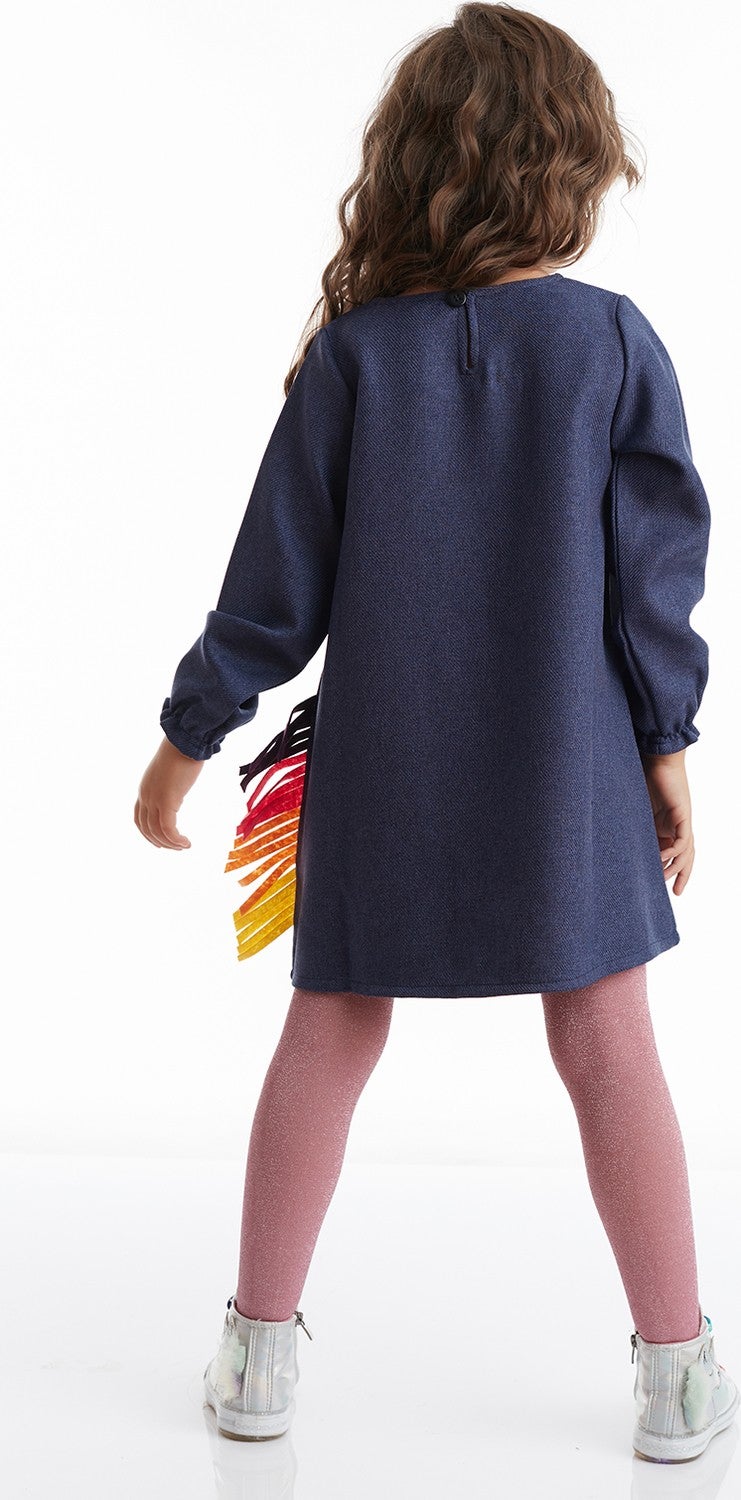 Denokids Colorful Unicorn Girl's Woven Dress  - Image 3