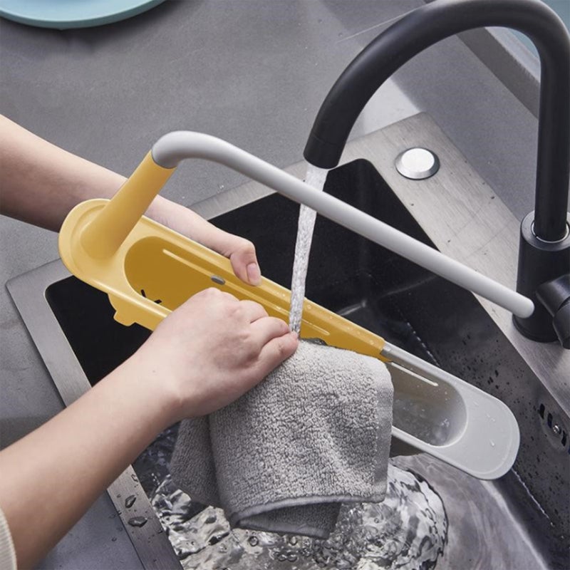 Telescopic Sink Holder: Blue Premium PP Material Retractable Design - Multi-Function Sink Organizer for Kitchen Sink Use - Image 5