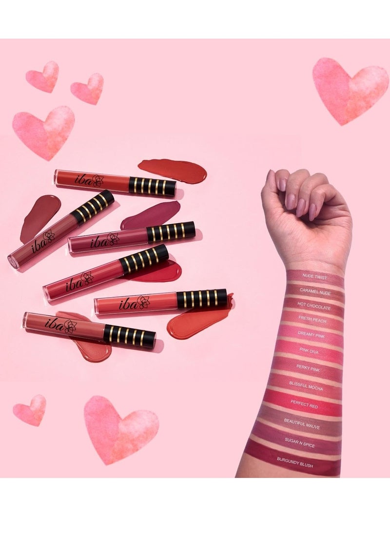 Iba Iba Maxx Matte Liquid Lipstick Shade Hot Chocolate 2.6Ml  - Image 3